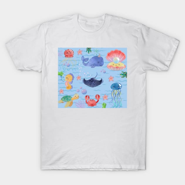 Plastic Free Ocean T-Shirt by Honu Art Studio